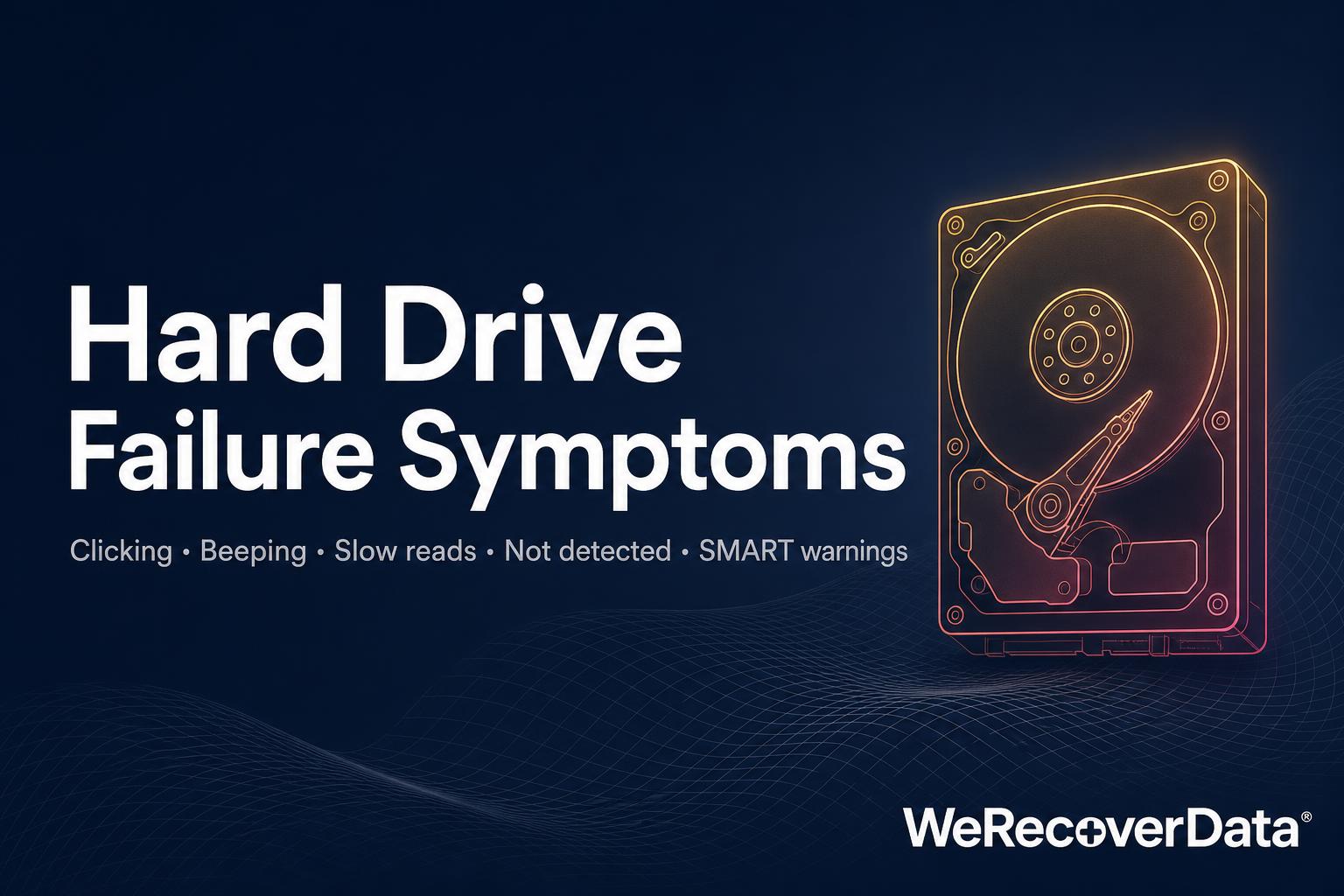 Hard Drive Failure Symptoms — infographic preview