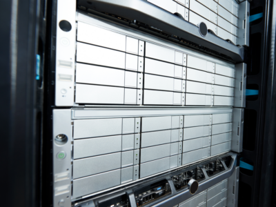 An array of Hard Drives in Data Centre