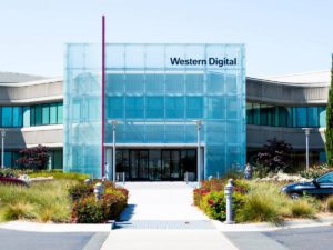 A façade of Western Digital company