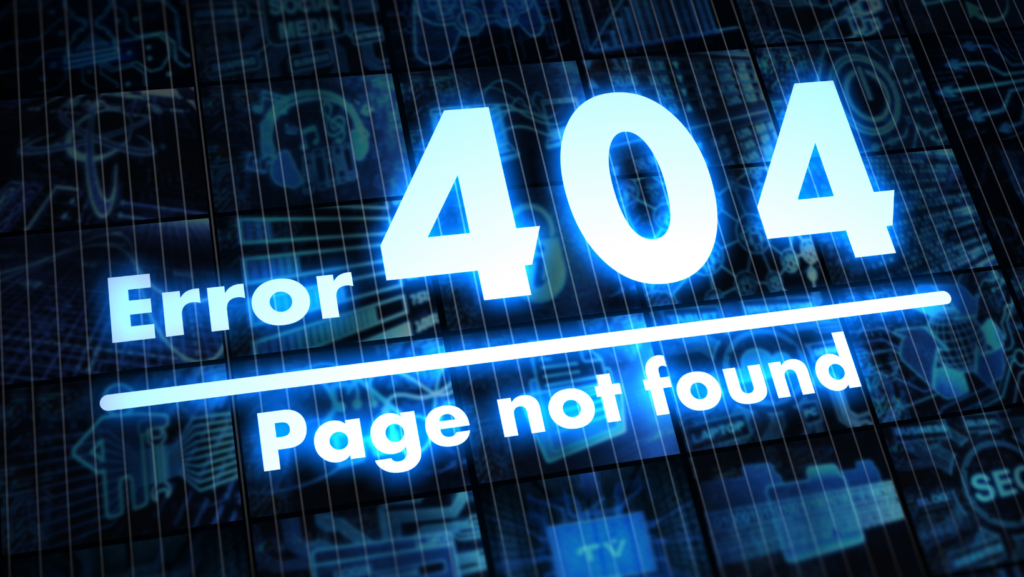 404 Error - Page Not Found