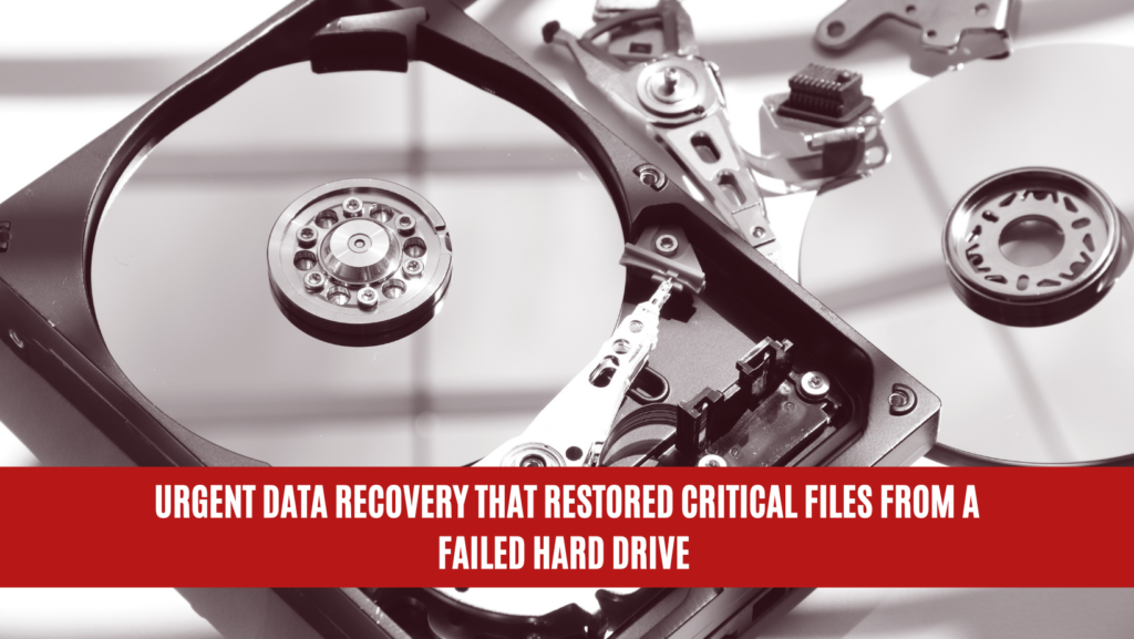 Urgent Data Recovery that Restored Critical Files from a Failed Hard Drive