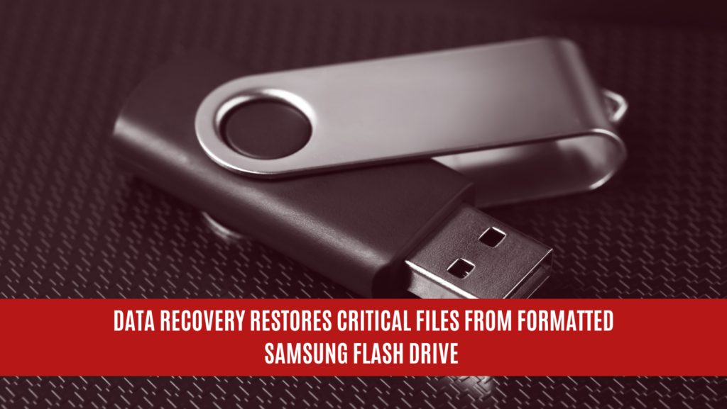 Data Recovery Restores Critical Files from Formatted Samsung Flash Drive