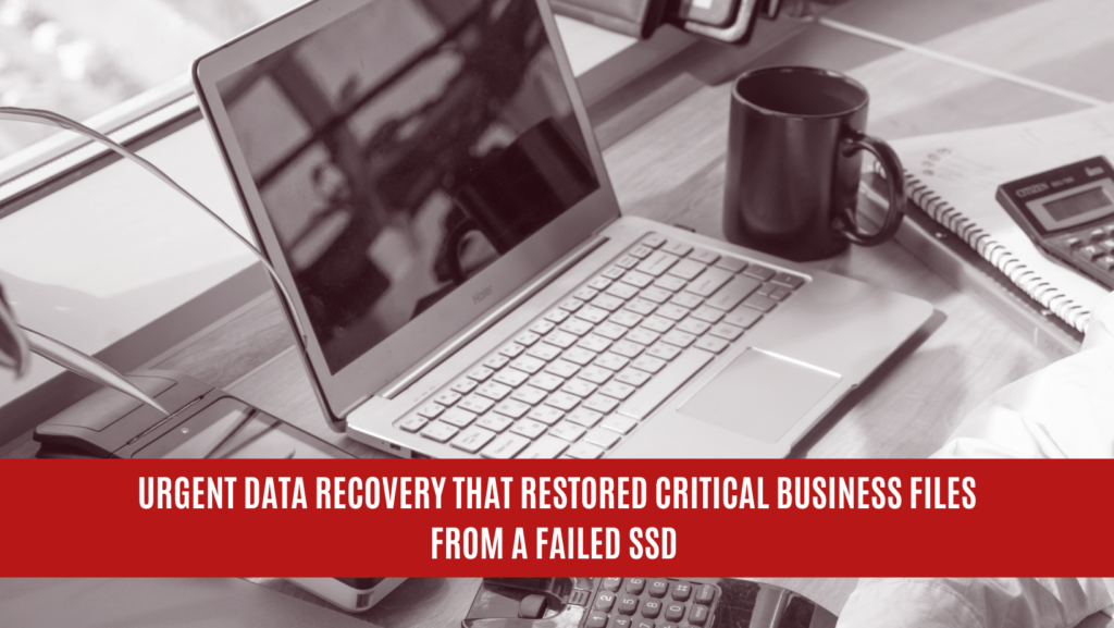 Urgent Data Recovery that Restored Critical Business Files from a Failed SSD