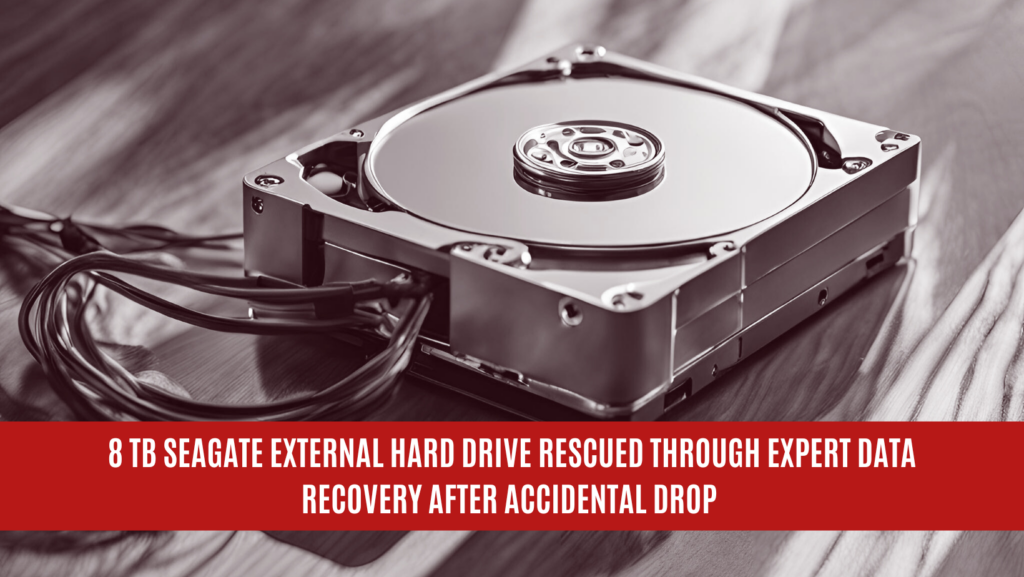 8 TB Seagate External Hard Drive Rescued Through Expert Data Recovery After Accidental Drop