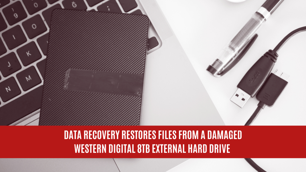 Data Recovery Restores Files from a Damaged Western Digital 8TB External Hard Drive