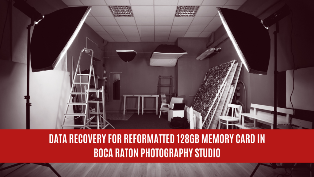 Data Recovery for Reformatted 128GB Memory Card in Boca Raton Photography Studio