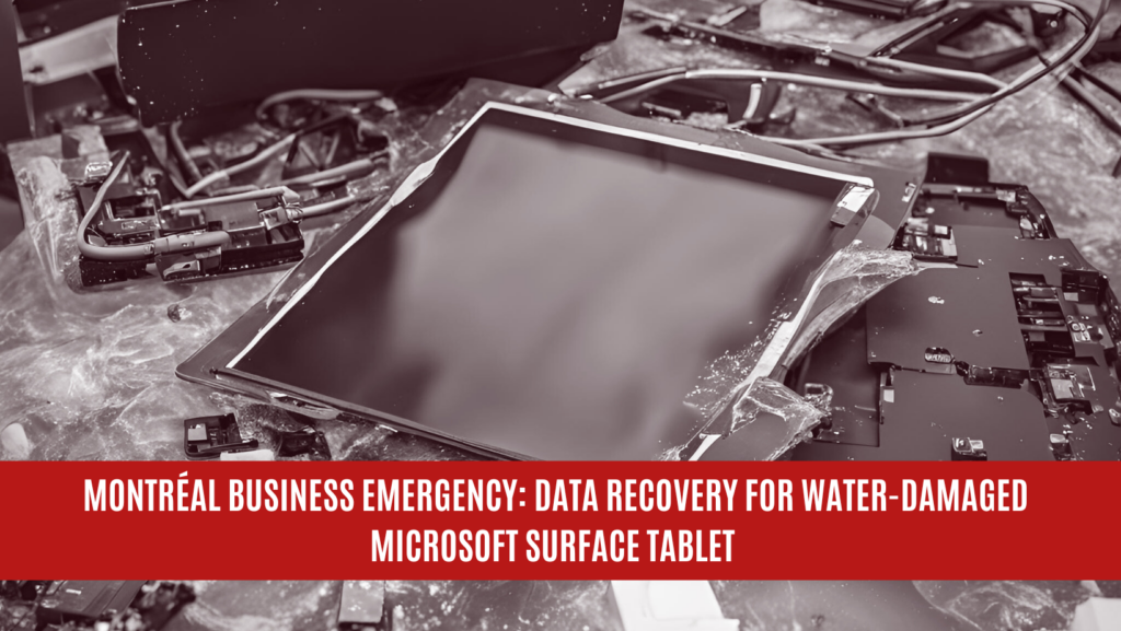 Montréal Business Emergency: Data Recovery for Water-Damaged Microsoft Surface Tablet